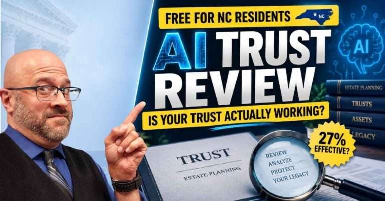 Trust Review by AI - Jeff Marsocci pointing at a review